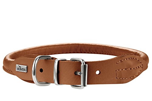 Collar Round & Soft Elk 60/10 Elkskin Cognac, 51-56 Cm | Hunter