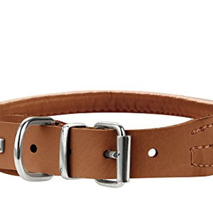 Collar Round & Soft Elk 50/10 Elkskin Cognac, 41-46 Cm | Hunter