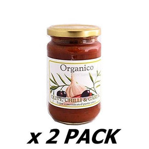 Organico Olive Chilli Garlic Sauce 360g x 2 (Pack of 2)