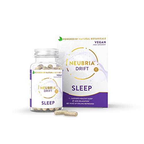 NEUBRIA Drift - Natural Sleep Aid Supplement with a Blend of Hops, Chamomile and Lemon Balm to aid restful Sleep. Suitable for Vegans and Non-Habit Forming.