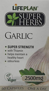 Lifeplan Super Herbs Garlic Capsules, 2500 mg, 60-Count