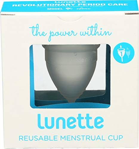 Lunette Reusable Menstrual Cup for Light Flow, Clear, Model 1