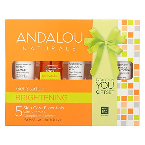 Pack of 3 x Andalou Naturals Get Started Brightening - 5 Piece Kit