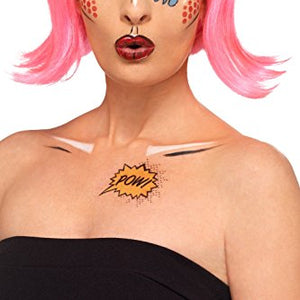 Smiffy's 49006 Smiffys Pop Art Make Up Kit, Aqua Multi-colour, One Size