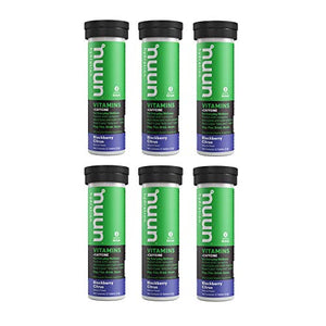 Nuun Vitamins + Caffeine: BlackBerry Citrus Supplement (6 Tubes of 12 Tabs)