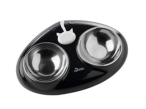 Melamine Feeding Bar For Cats  Moulins 150 Ml Black  Pack Of 2 | Hunter