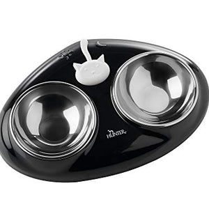 Melamine Feeding Bar For Cats  Moulins 150 Ml Black  Pack Of 2 | Hunter