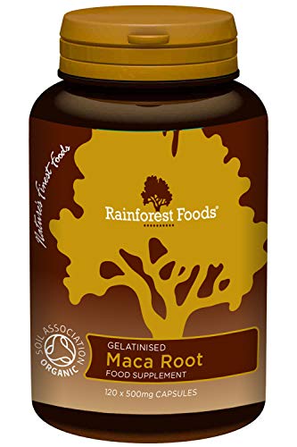Rainforest Foods Organicgelatinised Maca Root Capsules 500mg Pack of 120
