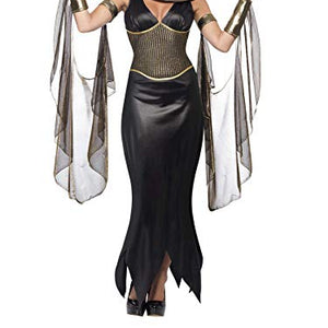 Smiffys Adult Women's Bastet the Cat Goddess Costume, Dress, Collar, Draped Sleeves and Mask, Tomb of Doom, Halloween, Size: L, 40098