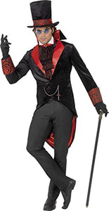 Smiffys Men's Vampire Costume, Jacket, Hat and Cravat, Size: L, Color: Black, 31990