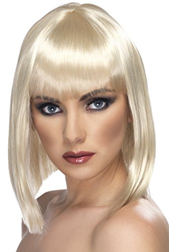 Smiffys Glam Blunt Wig with Fringe - Blonde