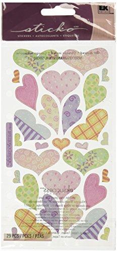 Sticko Vellum Stickers - Pastel Hearts