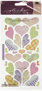 Sticko Vellum Stickers - Pastel Hearts