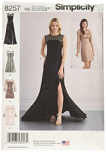 Simplicity Creative Patterns US8257H5 8257 Simplicity Pattern 8257 Misses' Special Occasion Dresses & Gown, Size: H5 (6-8-10-12-14),,