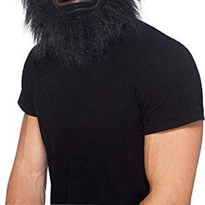 Smiffys Gorilla Mask with Hair Foam Latex - Black