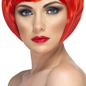Smiffys Babe Bob Wig with Fringe - Red