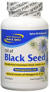 North American Herb & Spice 1000 mg Oil of Black Seed Softgels, 158.8 g