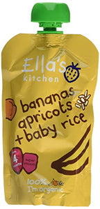 Ella's Kitchen Stage 1 From 4 Months Organic Banana and Apricot Baby Rice (Pack of 7)