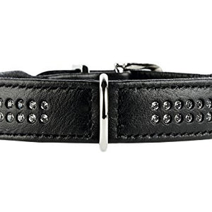 Collar Diamond Elk Petit, 42 Black, Leather | Hunter