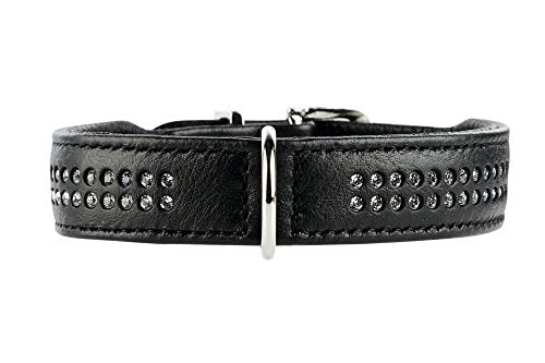 Collar Diamond Elk Petit, 32 Black, Leather | Hunter