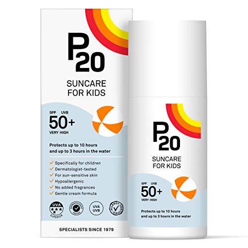 Riemann P20 Sun Cream For Kids SPF50+ 200 ml Long Lasting Protection for up to 10 Hours Water Resistant for up to 3 Hours, Suitable for children aged 1+