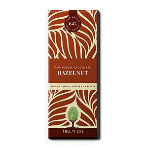 Tree Of Life Raw Organic Chocolate - Hazelnut 75g (Pack of 10)