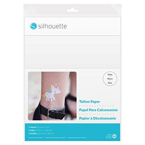 Silhouette Of America White Silhouette 8.5"X11" Temporary Tattoo Paper 2/Pkg