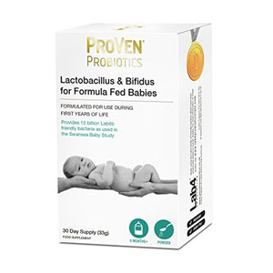 ProVen Probiotics Lactobacillus & Bifidus for Formula Fed Babies - 10 Billion CFU with prebiotics to feed the good bacteria