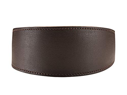 Greyhound Collar Super Soft 32 Nickel Soft Leather Dark Brown/Nappa Dark Brown | Hunter
