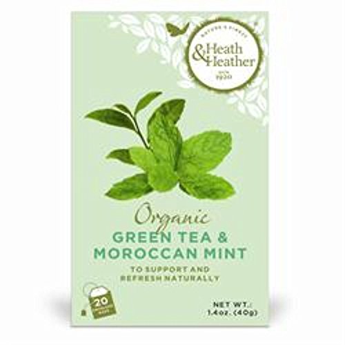 Heath And Heather Organic Green Tea & Moroc Mint 20bag