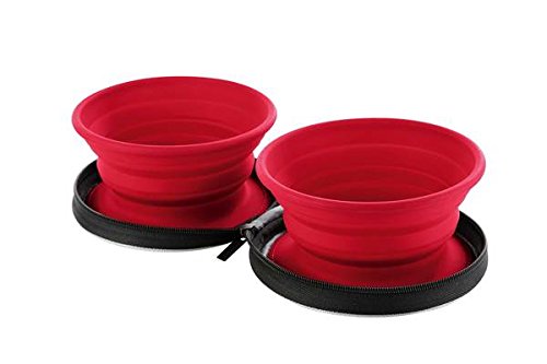 Silicone Travel Bowl With Bag List 750 Ml Red  Pack Of 2 | Hunter