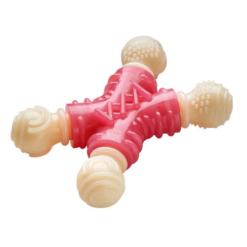 Dog Toy Leeds Strong Cross With Vanilla Flavoring Tan/Light Pink, 14 Cm  Pack Of 3 | Hunter