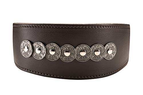 Greyhound Collar Rom 32 Ni, With Tassel Soft Leather Dark-Brown/Nappa Dark-Brown | Hunter