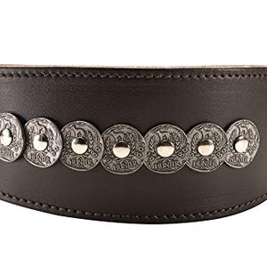 Greyhound Collar Rom 47 Ni, With Tassel Soft Leather Dark-Brown/Nappa Dark-Brown | Hunter