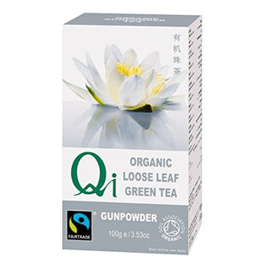 Qi Organic Gunpowder Loose Leaf Green Tea 100g