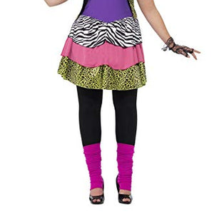 Smiffys 44658L Women's Curves 80s Rock Chick Costume (Large)