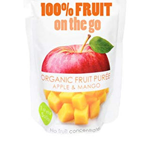 Clearspring Organic 100 percent Fruit On The Go Apple and Mango Puree, 120g