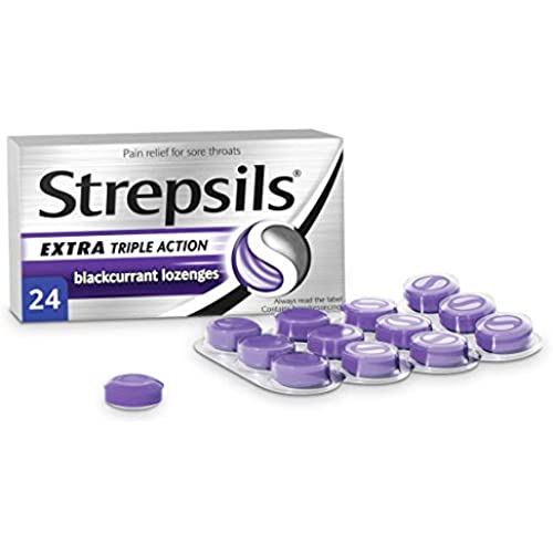 Strepsils Extra Triple Action Blackcurrant Lozenges