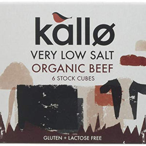 Kallo Og Organic Low Salt Beef Stock Cube 48 g (Pack of 15)
