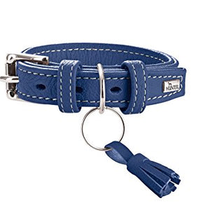 Collar Cannes 40 Blue, Leather | Hunter