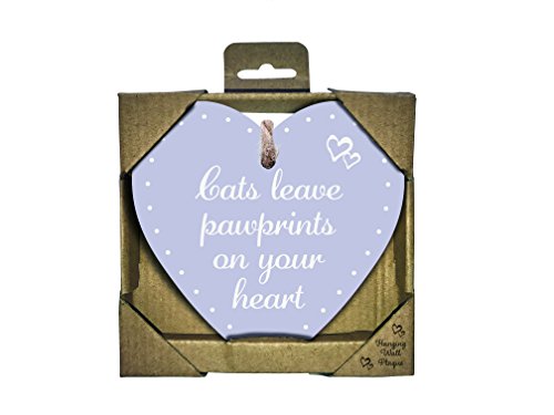 Cats Leave Pawprints On Your Heart - Wooden Heart