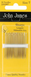 Sharps Hand Needles-Size 7 20/Pkg
