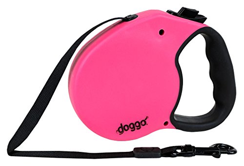 Doggo Reflective Retractable Dog Lead, Neon Yellow, Small | Doggo