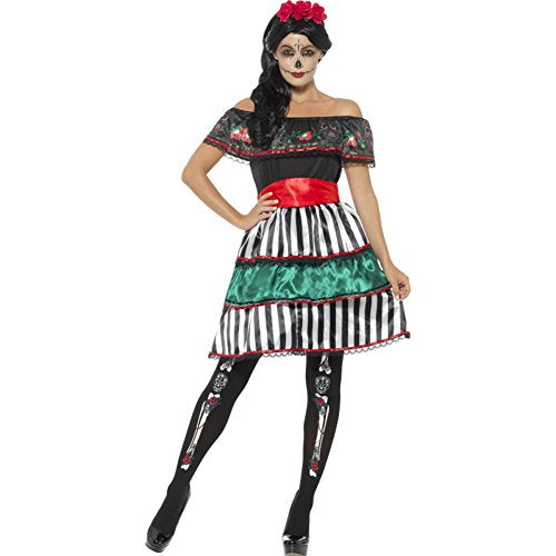 Smiffys 48077X1 Day of The Dead Senorita Doll Costume (X-Large)