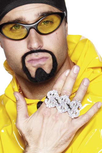 Smiffys 3-in-1 Dollar Rapper Ring - Silver