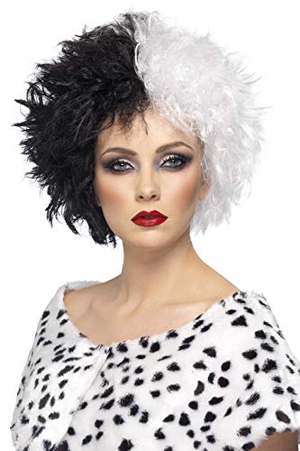 Smiffys Evil Madame Wig - Black/ White