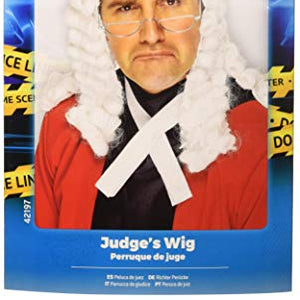Smiffys Judges Wig Display Bag - White