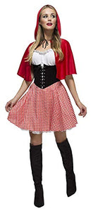 Fever Adult Women's Red Riding Hood Costume, Dress and Hooded Cape, Once Upon a Time, Size L, 38490