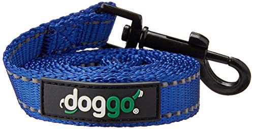 Doggo Reflective Everyday Nylon Dog Lead, Blue, Medium | Doggo