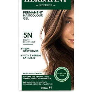 Herbatint Light Chestnut Hair Colour 5N 150ml X 2 (Pack of 2)